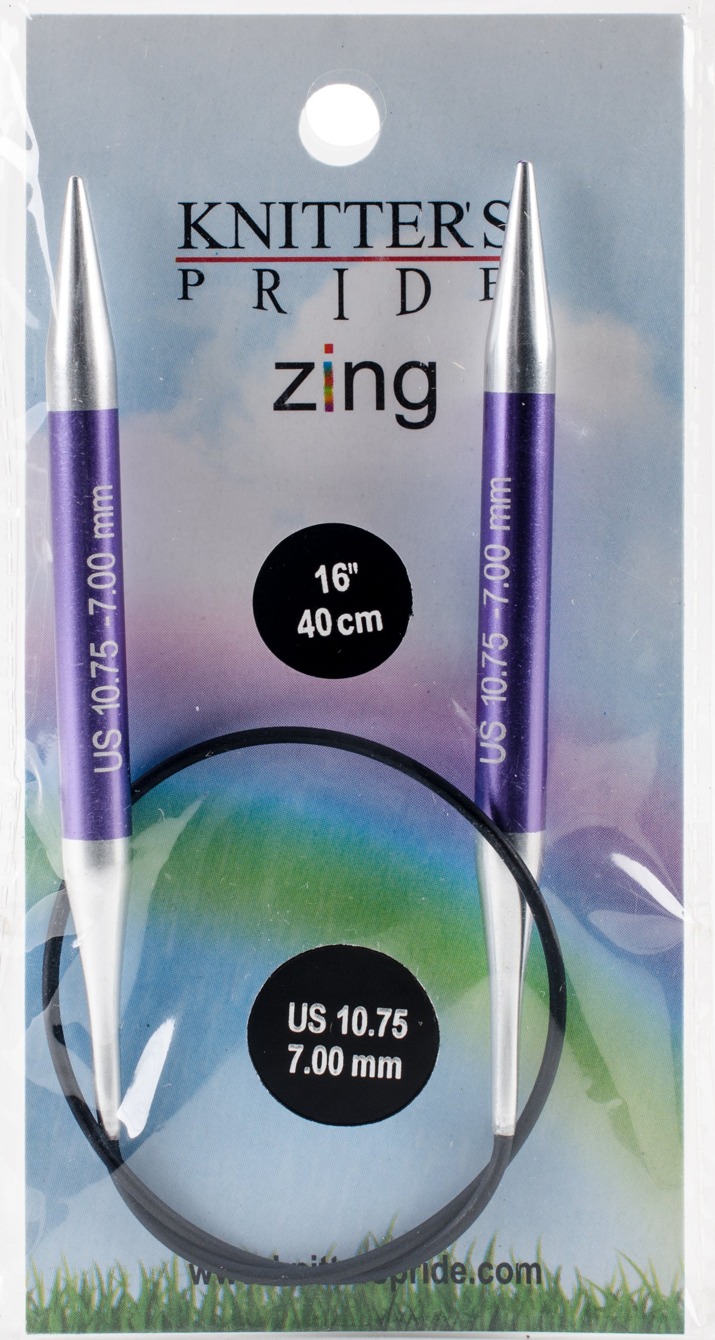 KP-Zing Fixed Circular Needle 16"-Sz 10.75/7mm