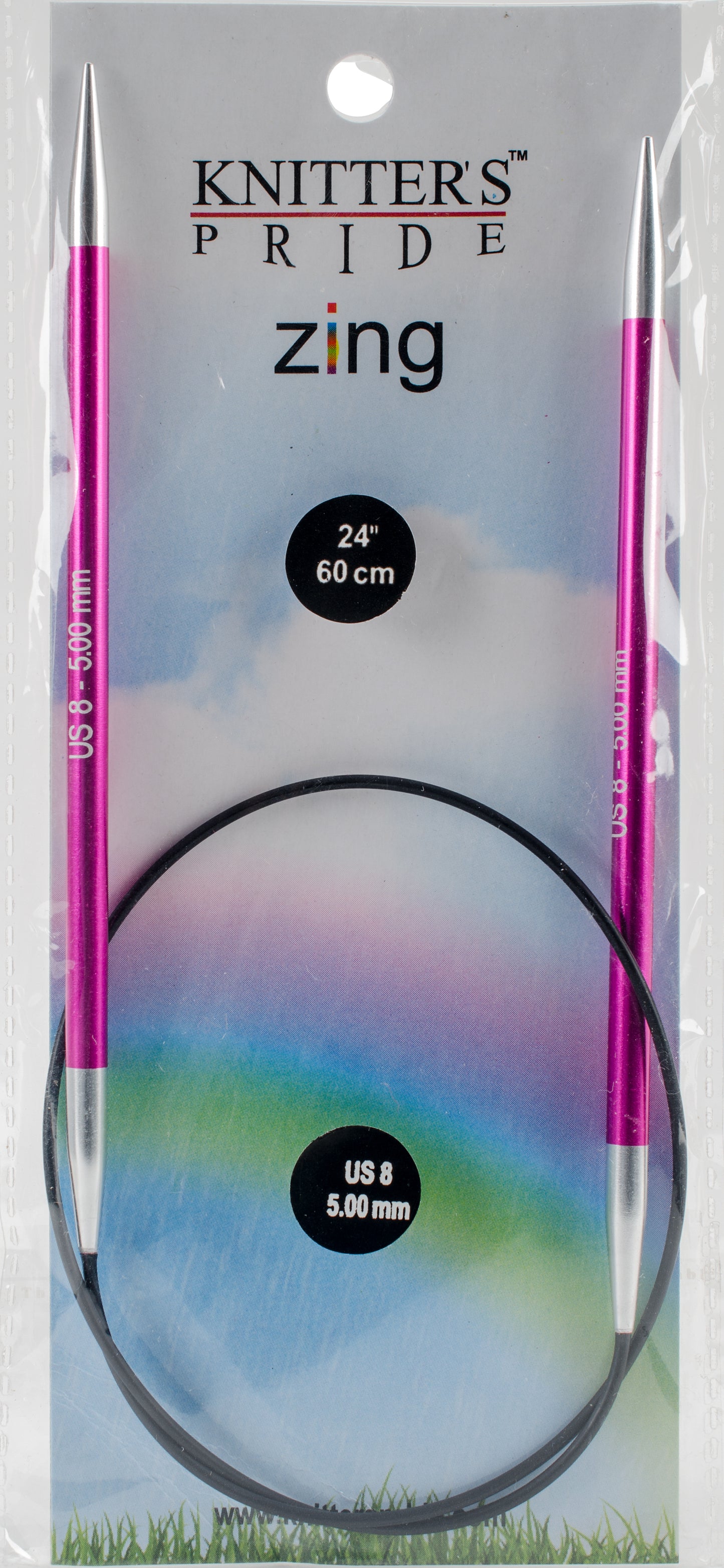KP-Zing Fixed Circular Needles 24"-Size 8/5mm