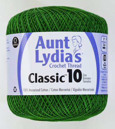 Aunt Lydia Crochet Thread Size 10 Myrtle Green