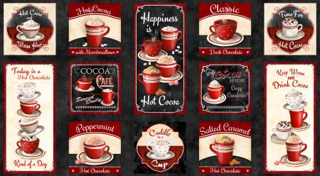 Bin #34 Multi Time For Hot Cocoa Craft Panel 24" x 44/45"