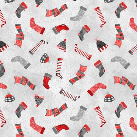 Grey Cozy Stocking Toss Snowy Tidings
