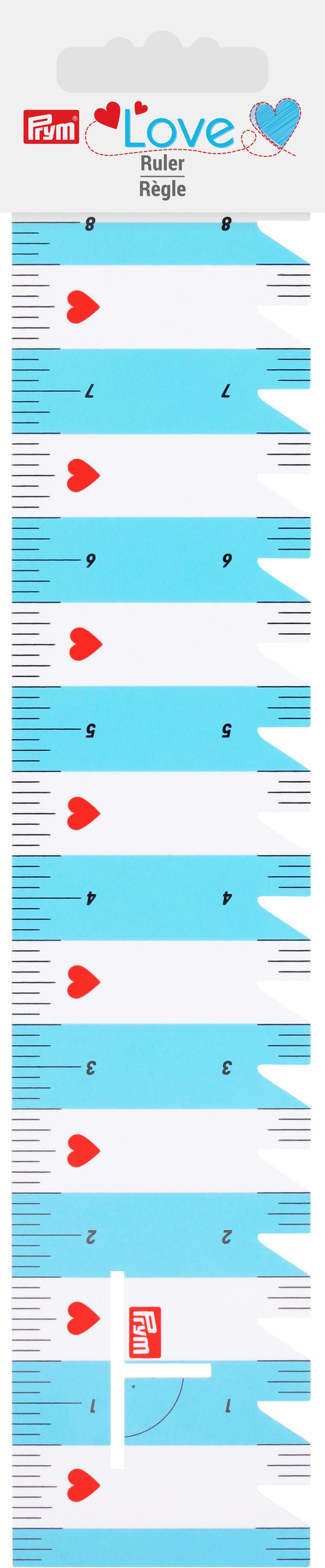 Prym Love Ruler 8"-Turquoise