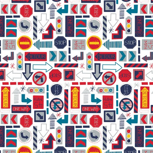 On The Move - Traffic Signs - White