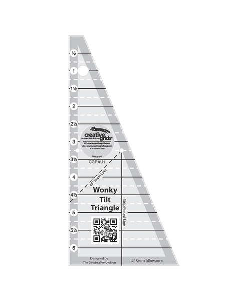 Creative Grids Wonky Tilt Triangle Ruler 6-1/2in x 3in