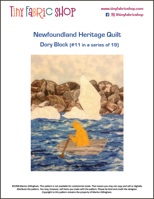 Newfoundland Heritage Quilt #11 of 19 Dory Block Pattern