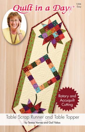 Table Scrap Runner and Table Topper for Rotary & Accuquilt by Quilt in A Day