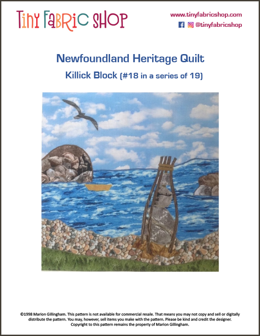Newfoundland Heritage Quilt  #18 of 19 Killick Block Pattern