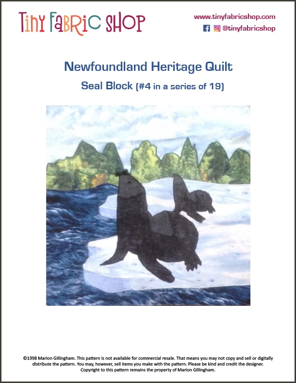Newfoundland Heritage Quilt #4 of 19 Seal Block Pattern