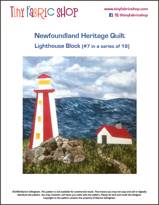 Newfoundland Heritage Quilt #7 of 19  Lighthouse BlockPattern