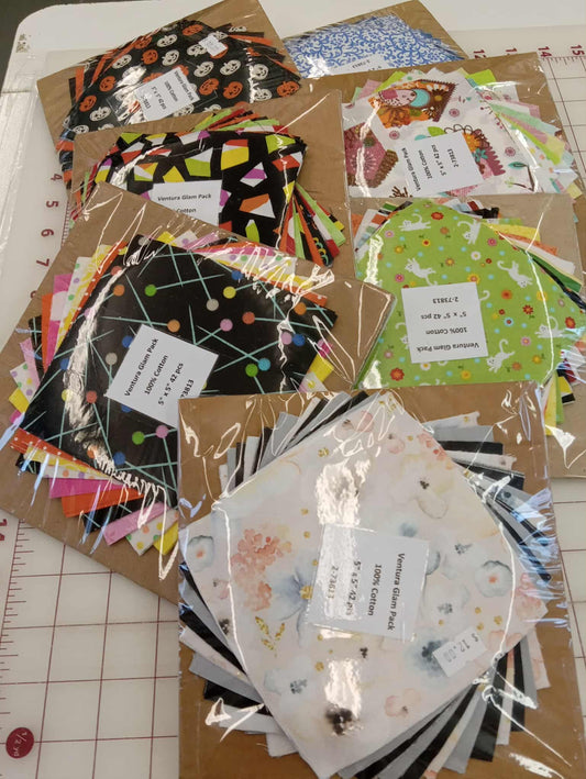 Glam pack 42pcs 5" squares (assorted from Ven.)